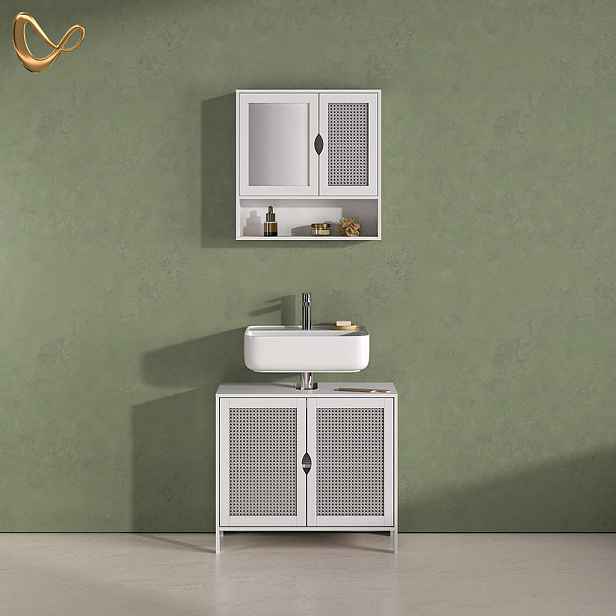 Livinity® KOUPELNOVÝ NÁBYTEK Mincio, Bílá, 2dílná