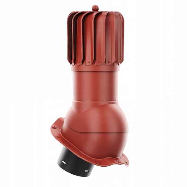 Rotační krb Rotoline pro plechovou střešní krytinu F fi 150 mm, podlouhlý, červený