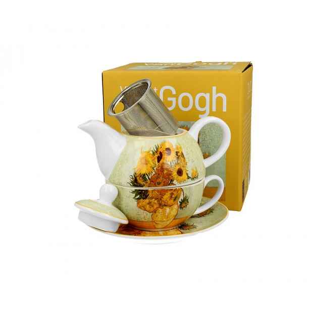 Šálek čaj pro jednu sklenici Gogh filtr slunečnice