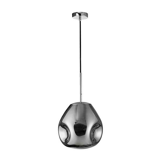 Skleněné závěsné svítidlo v leskle stříbrné barvě ø 25 cm Lava – Nova Luce
