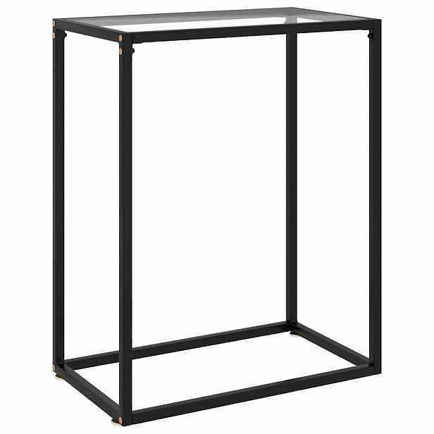 vidaXL Konzolový stolek transparentní 60 x 35 x 75 cm tvrzené sklo