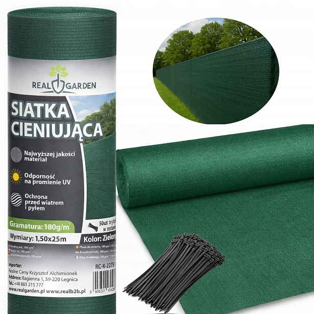 Stínící Tkanina 1,5x25 m 95% 180 g Maskovací Oplocení Uv 50 pásků