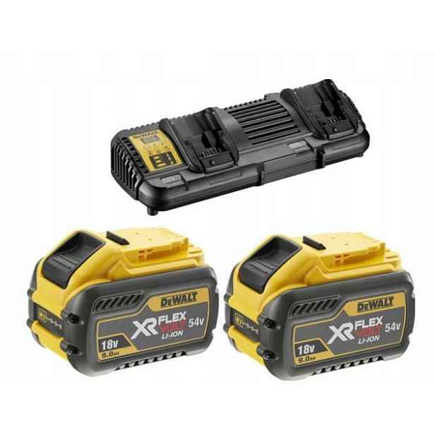 Dewalt Sada Akumulátorů Flexvolt 2x9.0Ah Dvojitá Nabíječka 4A