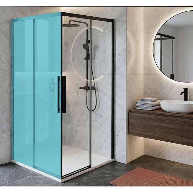 Gelco Lux - Sprchové dveře 100 cm, čiré sklo/černá GU2110B
