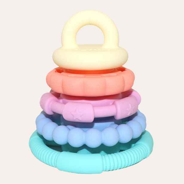 Jellystone Designs Skládací pyramida s kousátky, pastelová