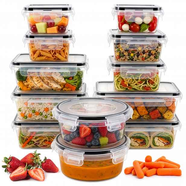 Lunchbox nádoby na potraviny Sada 12 kusů Bpa Free Mikrovlnná myčka nádobí