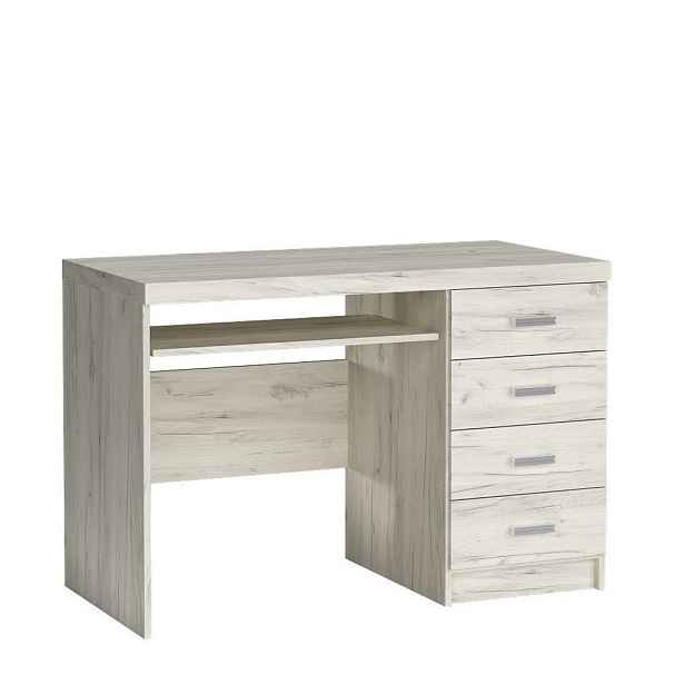 MASSENO PSACÍ STŮL ZERI, 120x60x81,5 cm, dub Bianco