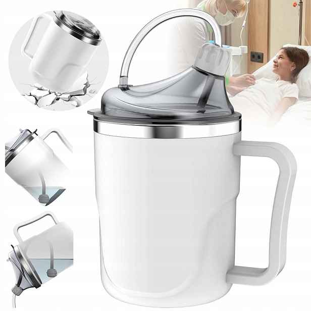Hrnek Nerezová Ocel 400 ML Ochrana Proti Rozlití 2 Víčky