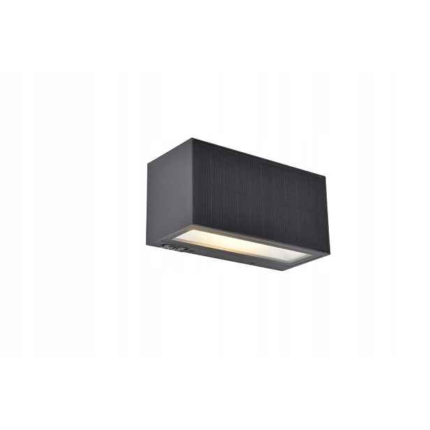 Led venkovní nástěnné svítidlo 9W hybridní Inka Lutec šedé IP44 hliníkové