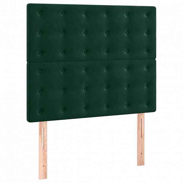 vidaXL Čelo postele tmavě zelené 80x5x118/128 cm sametové
