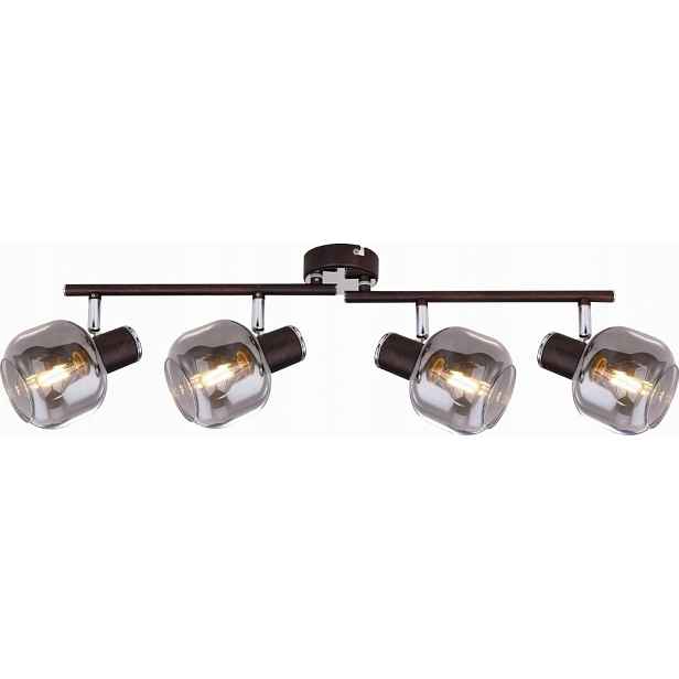 Bronzová spotová lampa Pallo pro osvětlení stěn Globo