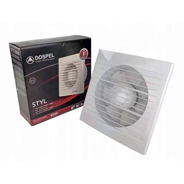 Domácí ventilátor bílý o průměru 200 mm Standardní 007-0007 Dospel
