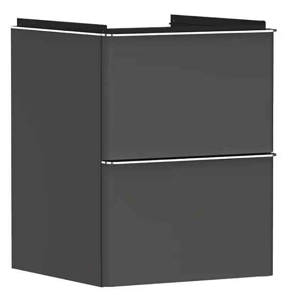 Hansgrohe 54020000 - Umyvadlová skříňka, 63x48x50 cm, 2 zásuvky, matná šedá/chrom