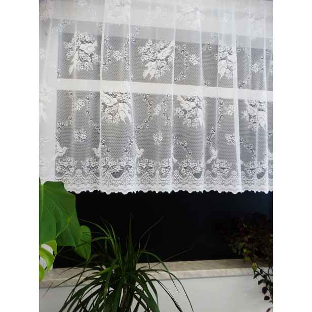 Mg Záclona žakárová s tunelem 25987 Bílá 500x115 cm, boky lemované M