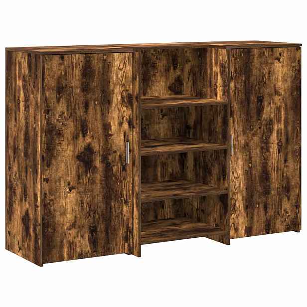 vidaXL Recepční stůl kouřový dub 155x50x103,5 cm kompozitní dřevo