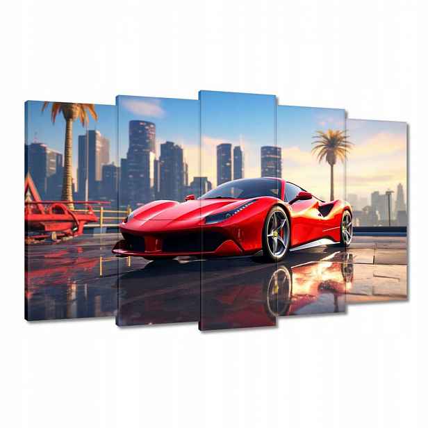 Obrazy 100x60 Červené Ferrari