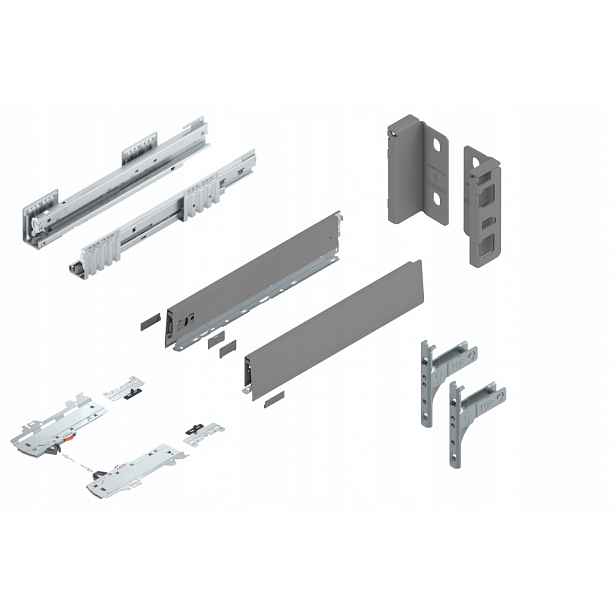 Blum Šuplík 450 zásuvka Low M Tip-On šedá