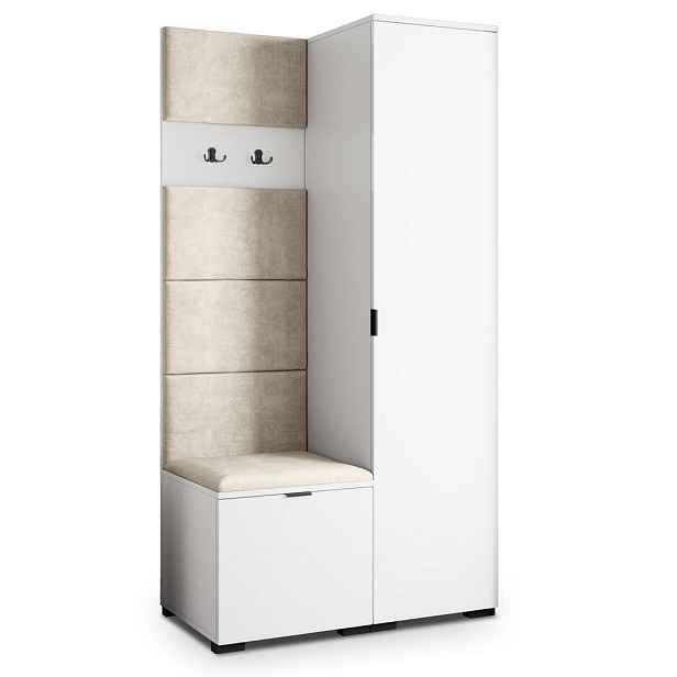 MASSENO MODERNÍ PŘEDSÍŇOVÁ SKŘÍŇ LORI, 95/181/51 cm, bílá