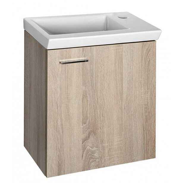 Aqualine Zoja - Umyvadlová skříňka 44x50x25 cm, dub platin 51046DP