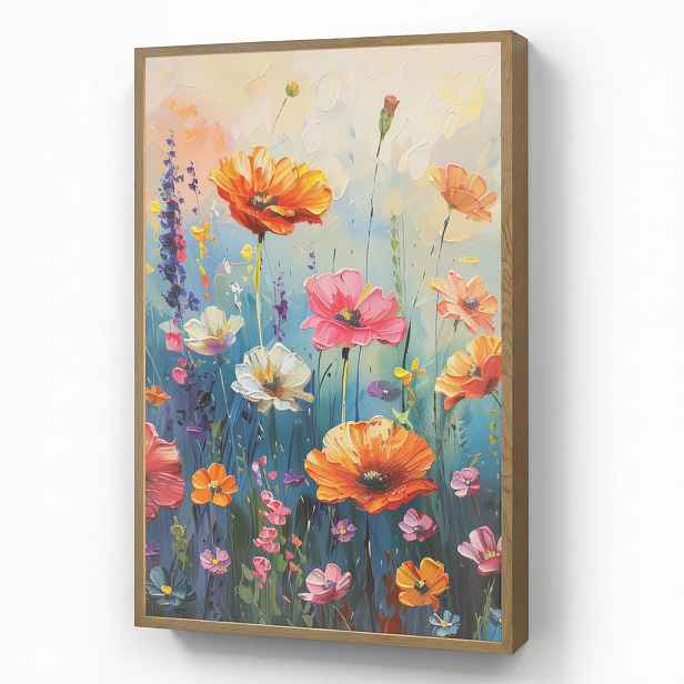 OnlyWow NÁSTĚNNÁ LAMPA S AKUMULÁTOREM Květiny - Příroda - Akvarel - Umění 70x100 cm