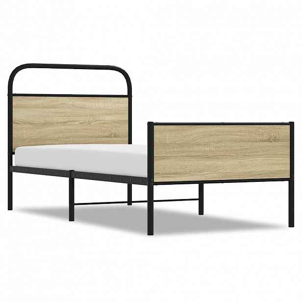 vidaXL Rám postele bez matrace 80x200 cm dub sonoma kompozitní dřevo