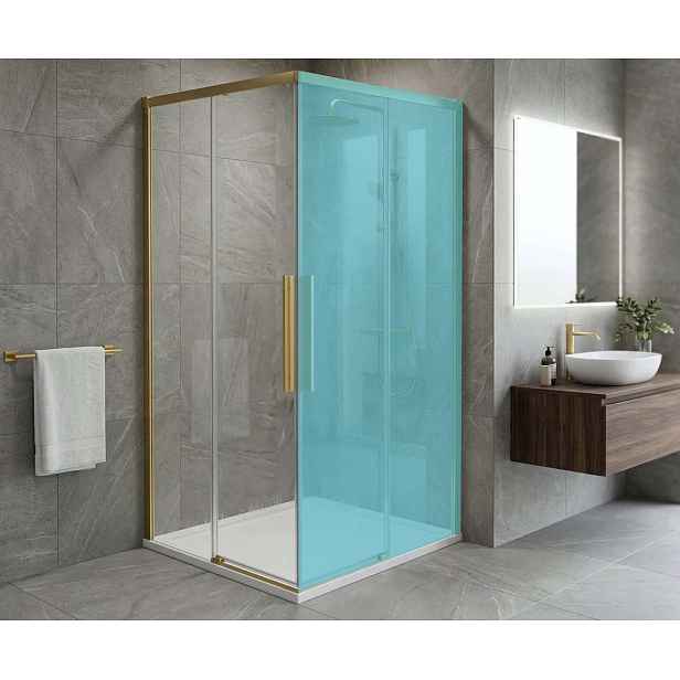 Gelco Lux - Sprchové dveře 100 cm, čiré sklo/zlatá GU2110G