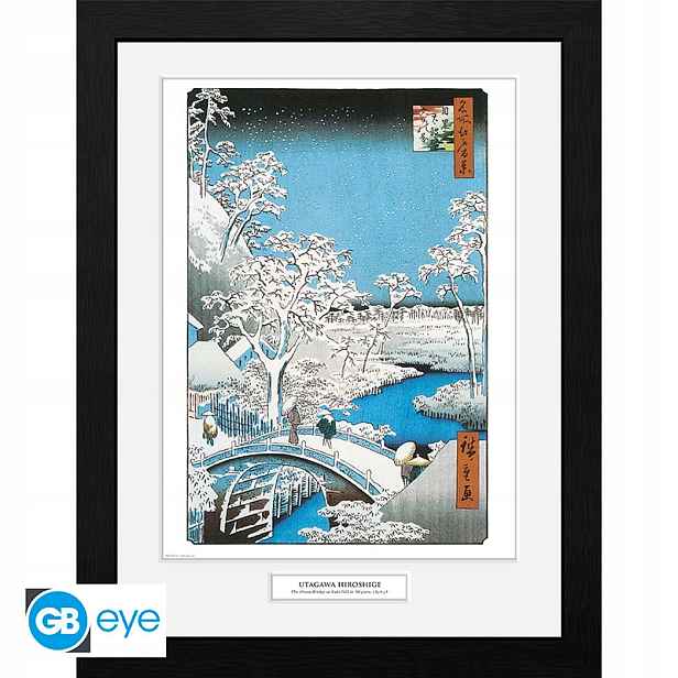 Hiroshige Framed print "The Drum Bridge" (30x40)