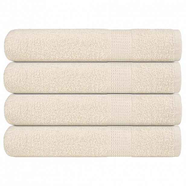 vidaXL Ručníky FROGN 4 ks krémové 100x200 cm 360 g/m²