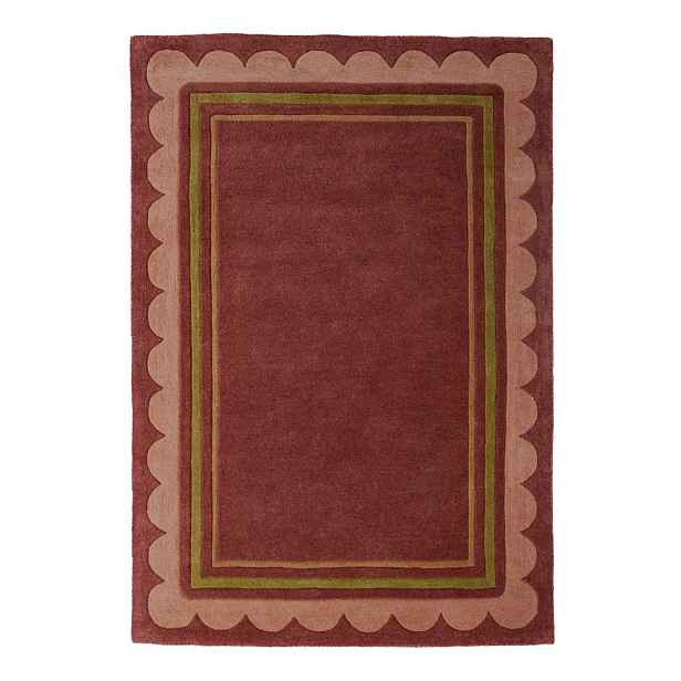 Vínový ručně tkaný vlněný koberec 120x170 cm Lois – Flair Rugs