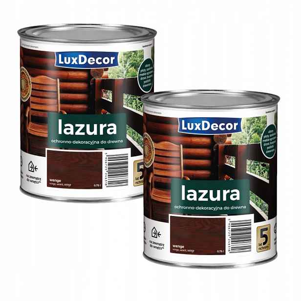 Sada 2KS Luxdecor Dekorativní Lazura Na Dřevo 4,5L Wenge Venge