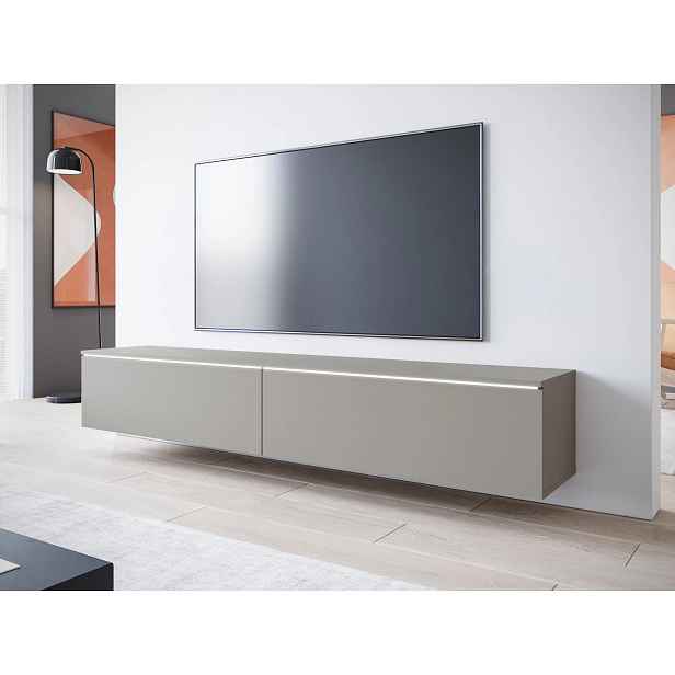 Televizní skříňka s LED osvětlením 180 cm WILLA D - šedá