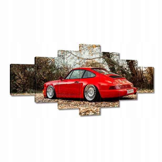 Obrazy 210x100 Červené Porsche Auto