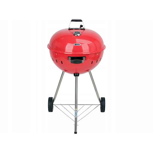 Gril Na Uhlí Kulatý 54 CM Červený