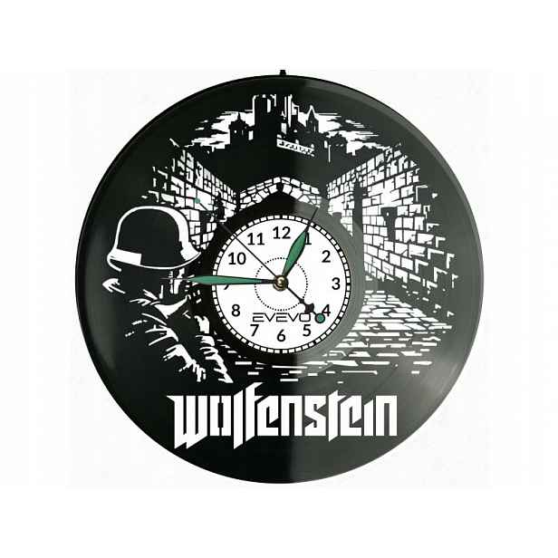 Wolfenstein Hra Vinylová deska Nástěnné hodiny Dárek Památka