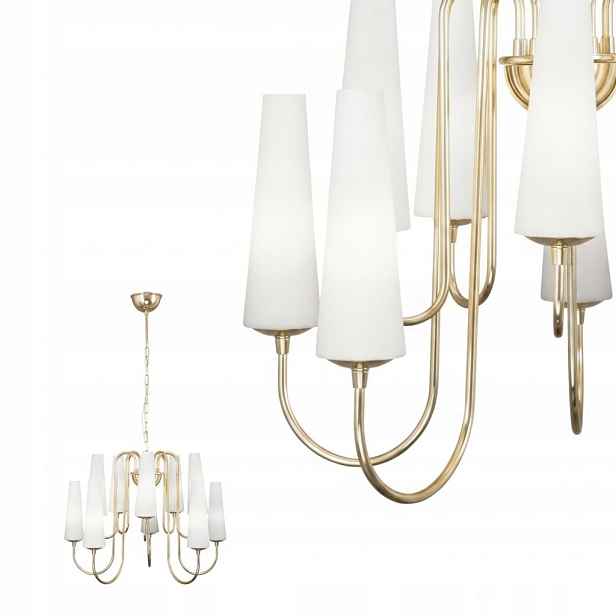 Závěsná lampa Zlatý lustr Stropní Svítidlo 60 cm Moderní 10xE14 nad Zuma Line