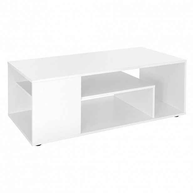 ML-DESIGN KONZOLOVÝ STOLEK 110x50x41 cm bílý s 3 policemi, moderní