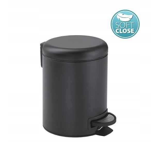 Odpadkový koš Potty 3l, Soft Close, černá mat (320914) /sm/