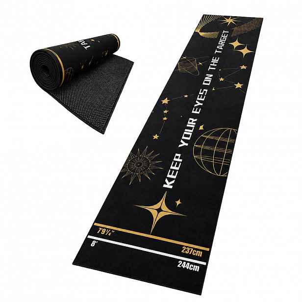 Relaxdays PODLOŽKA vícebarevná na šipky s odhodovou čárou protiskluzová 60x260 cm