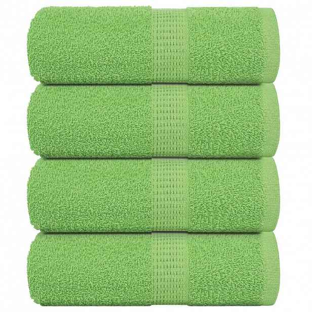 vidaXL Ručníky na mytí FROGN 4 ks jablečně zelené 30x30 cm 360 g/m²