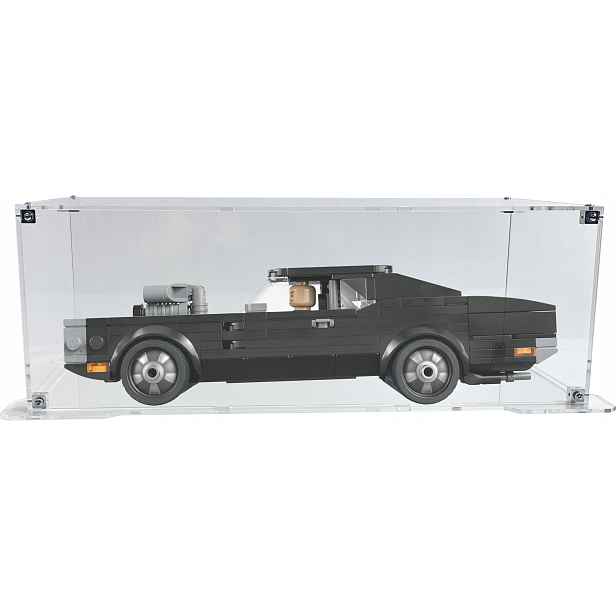 Vitrína s podstavcem Drewlandia pro sadu Lego 76912 -1970 Dodge Charger R/t