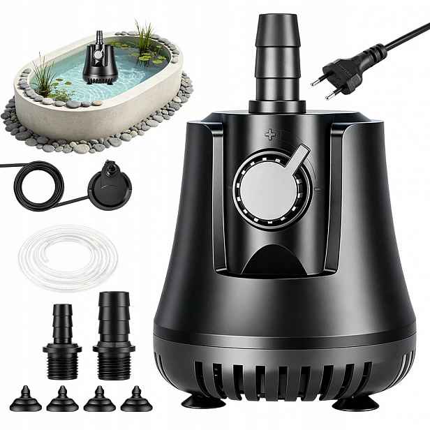Čerpadlo S Nízkým Ponorem 1500 L/h 25 W Akvarijní Ultra Tiché Jezírkové Čerpadlo 1,8 M