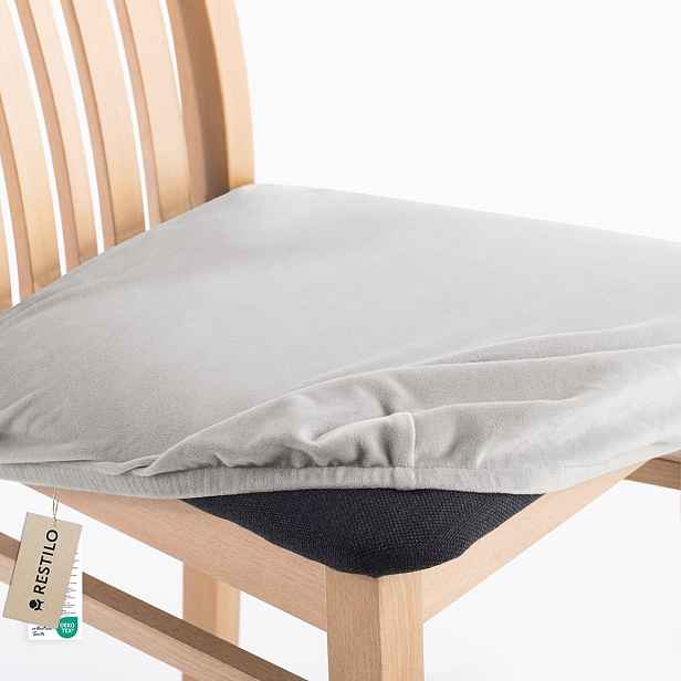 Restilo Napínací potah na židli SENTO II 1 ks světle šedý