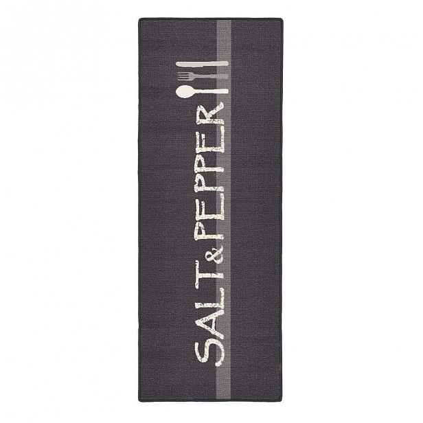 Šedý kuchyňský běhoun Hanse Home  Salt & Pepper, 67 x 180 cm