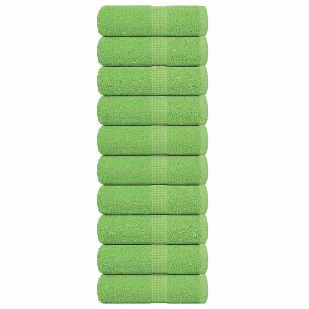 vidaXL Ručníky FROGN 10 ks jablečně zelené 30x30 cm 360 g/m²