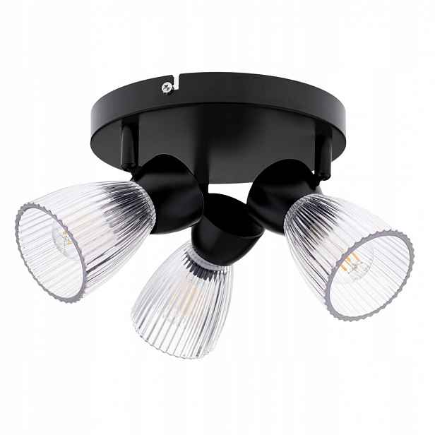 Závěsná lampa Spot Best Černé skleněné stínítko 3xE14 20 cm Stropní Svítidlo Dům