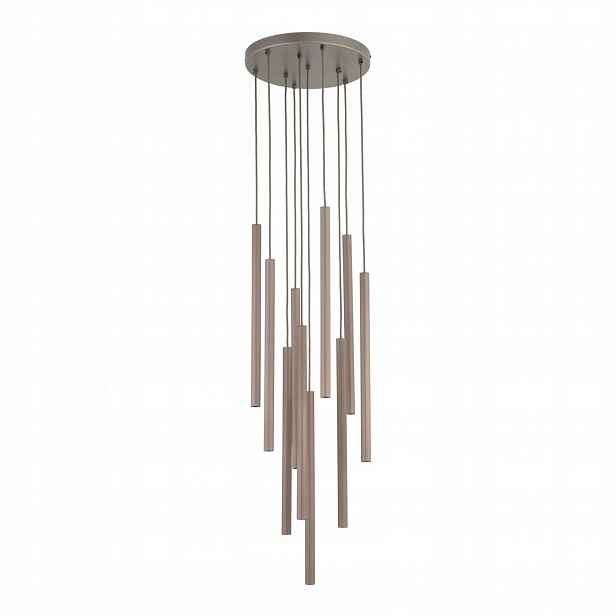 Závěsná lampa Zwis Pendant Lustr Hnědá 10xG9 Loft Ferro Tk Lighting