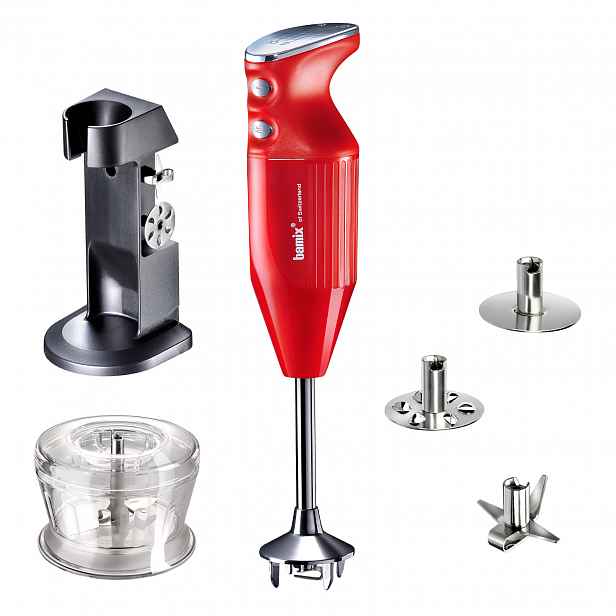 Bamix Ponorný tyčový mixér Deluxe, typ C, 200 W, červený 1010.003