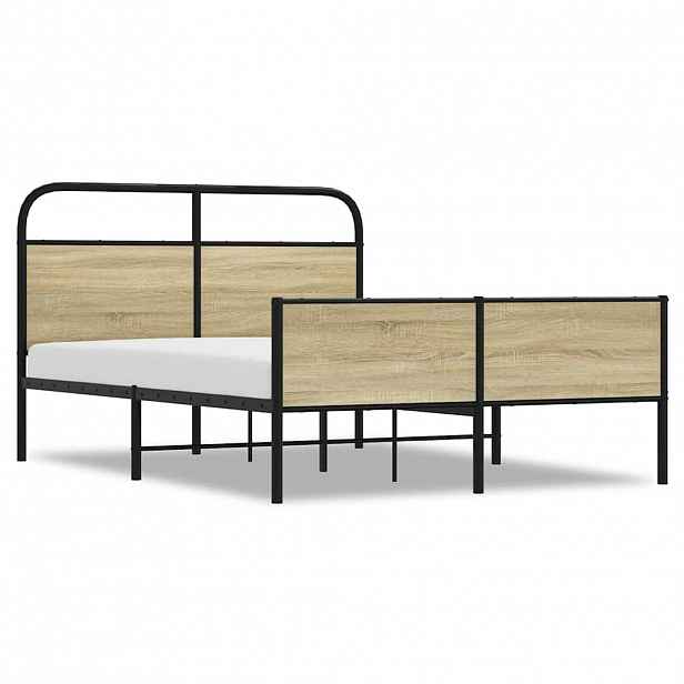 vidaXL Rám postele bez matrace 120x190 cm dub sonoma kompozitní dřevo