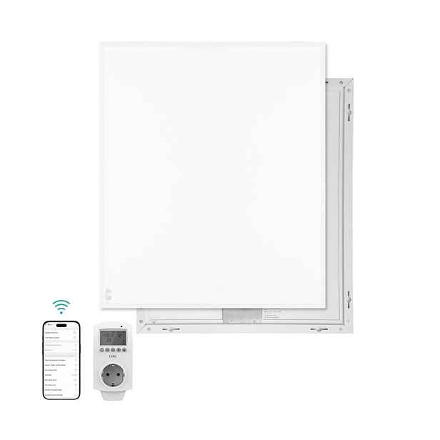 EMKE ELEKTRICKÝ nástěnný konvektor 300 W s termostatem a ovládáním přes aplikaci 50,5/59,5 cm