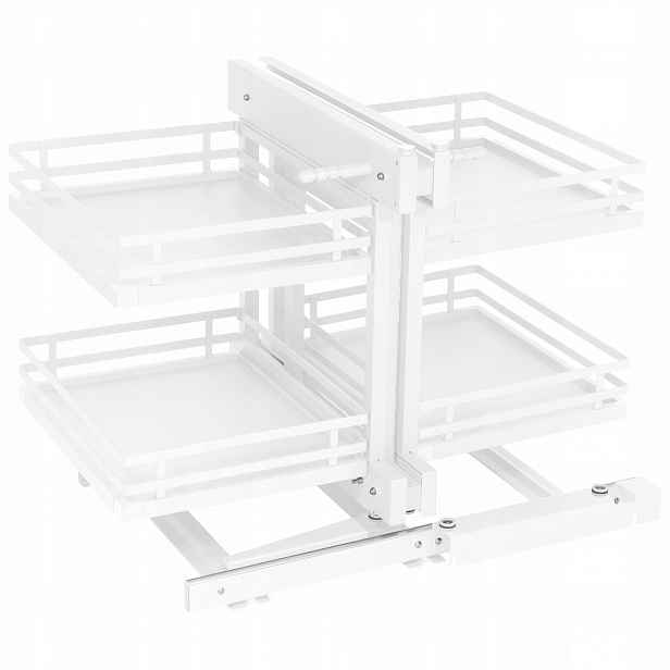 Koš Cargo Corner Magic 800mm MPTJ017ER Pravý Přítah Bílý Plné Dno Amix